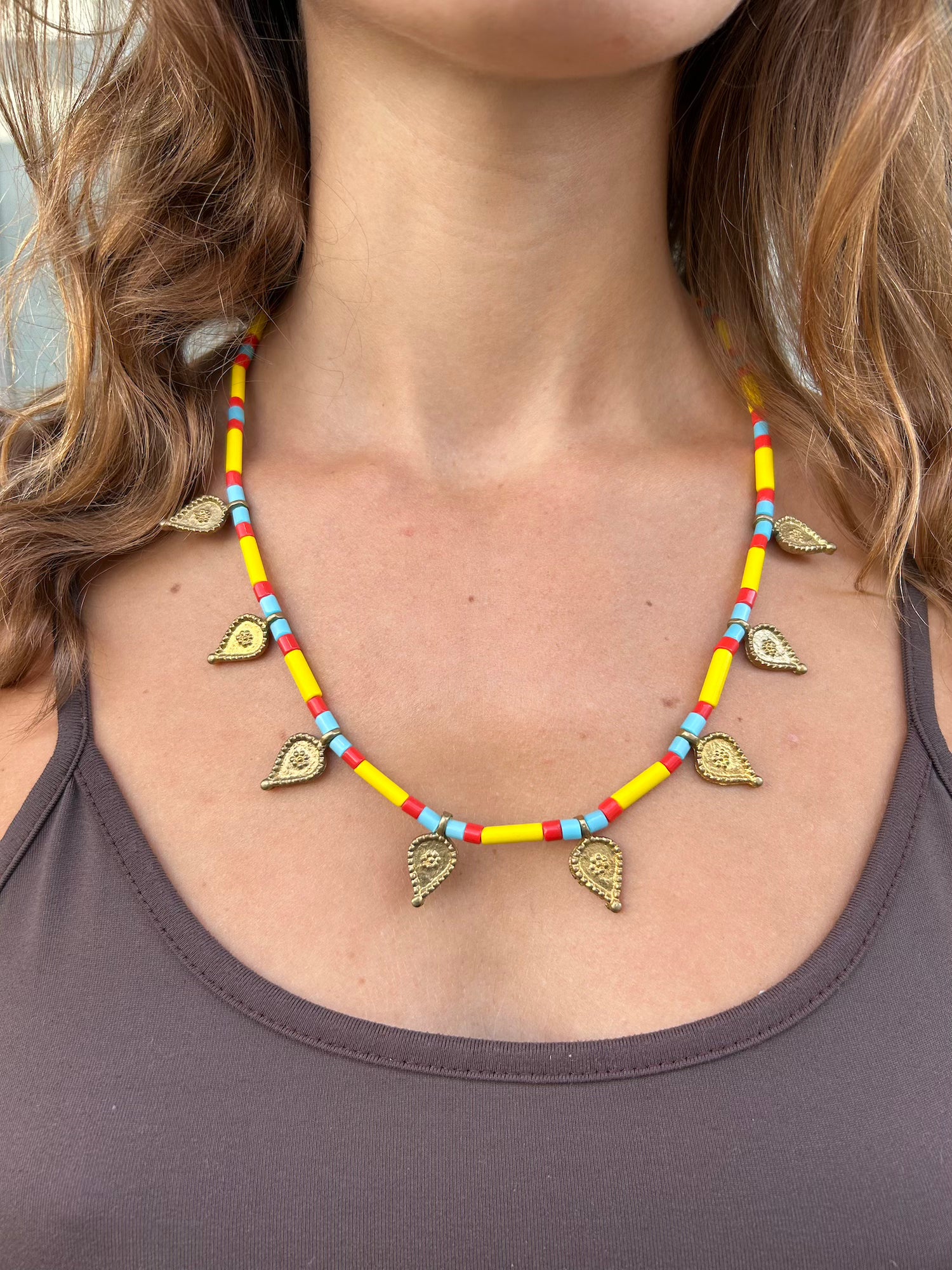 Yellow Tribal Necklace