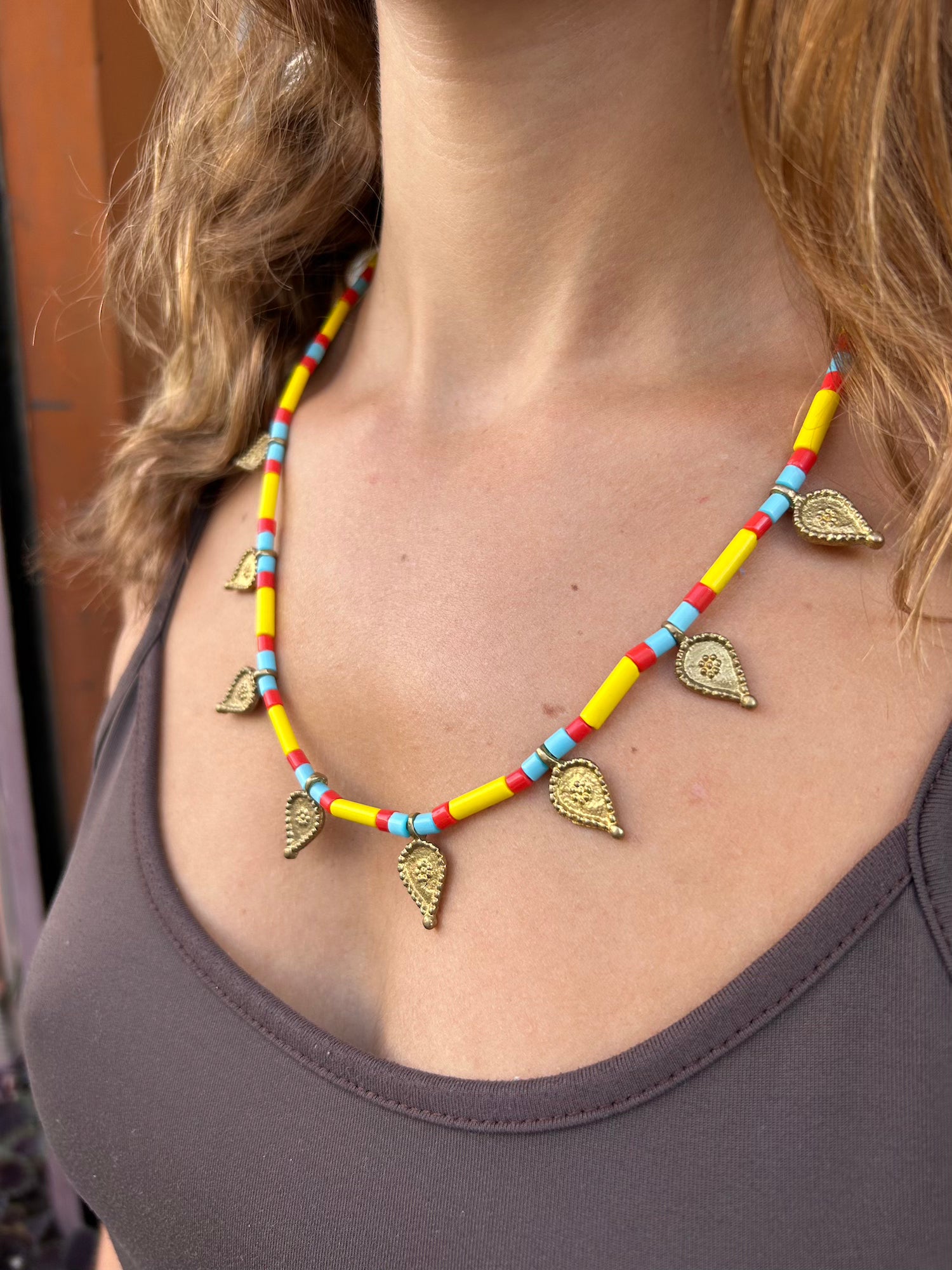 Yellow Tribal Necklace