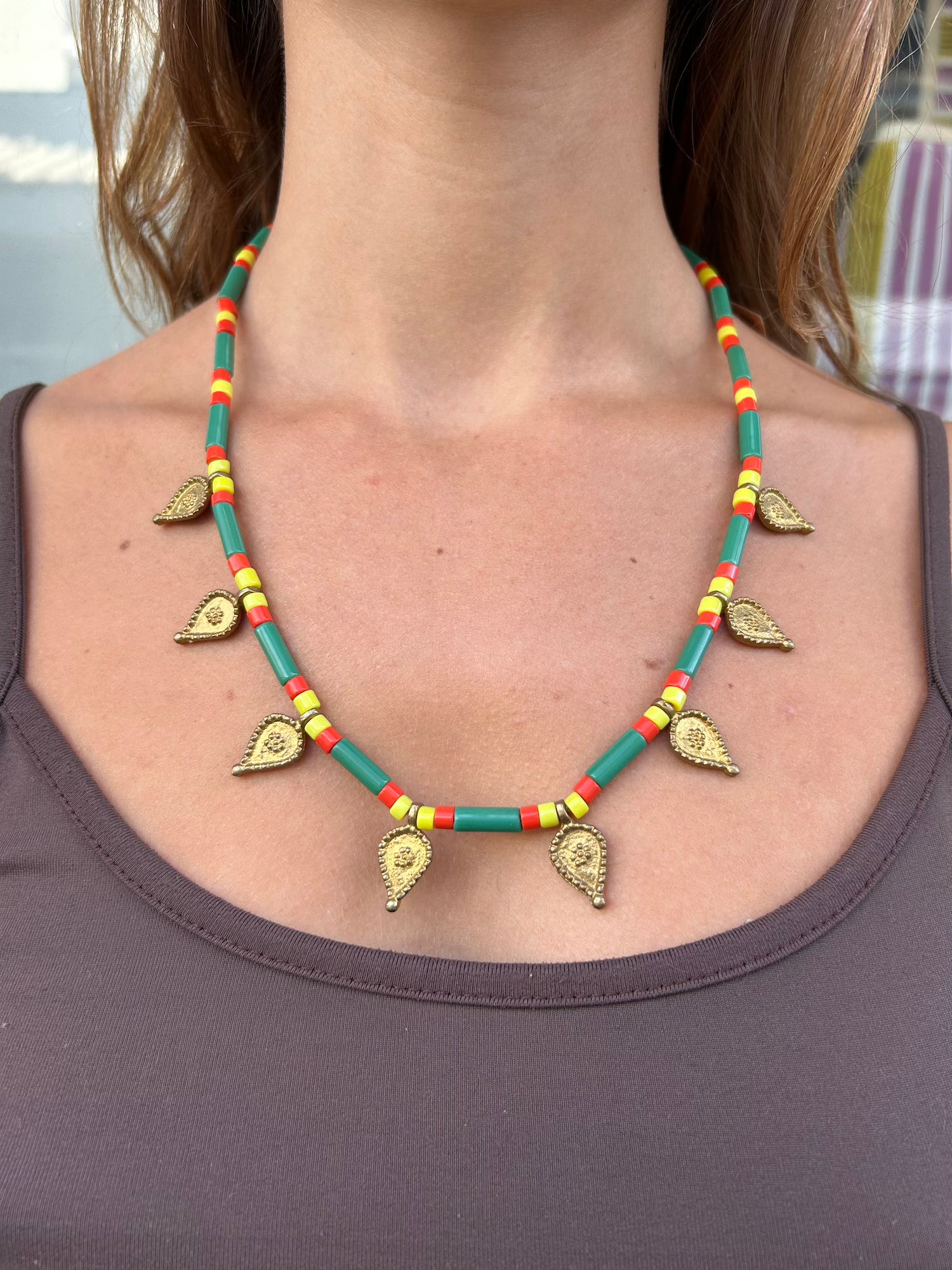 Green Tribal Necklace