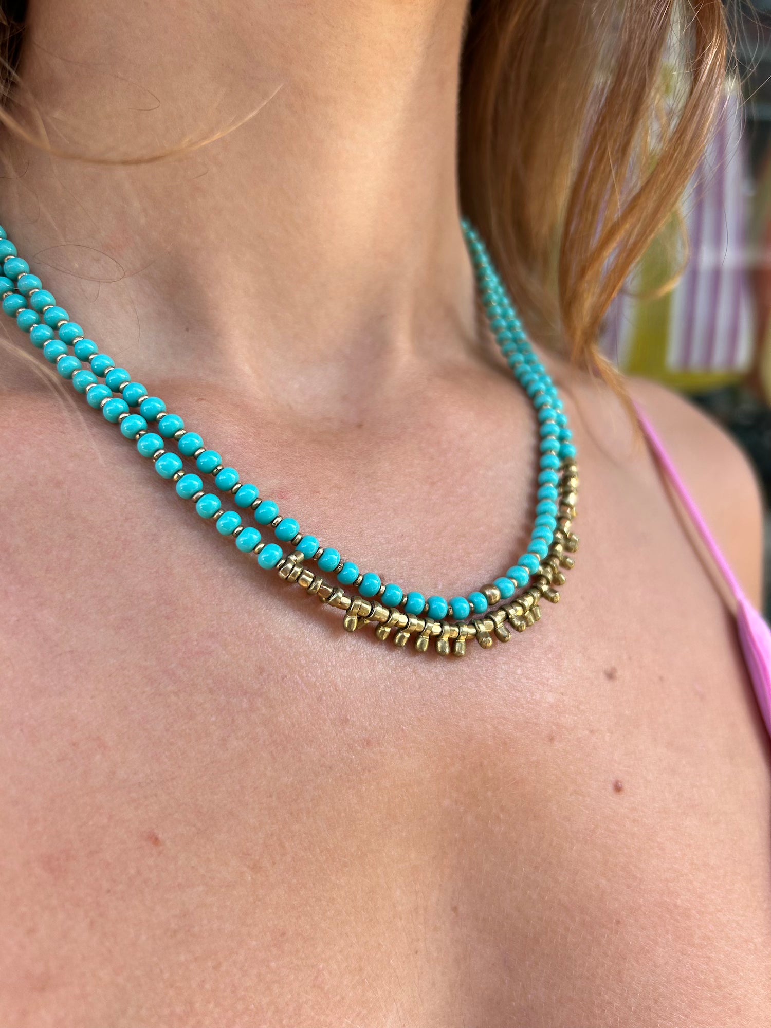 Natasha Boho Necklace - Turquoise