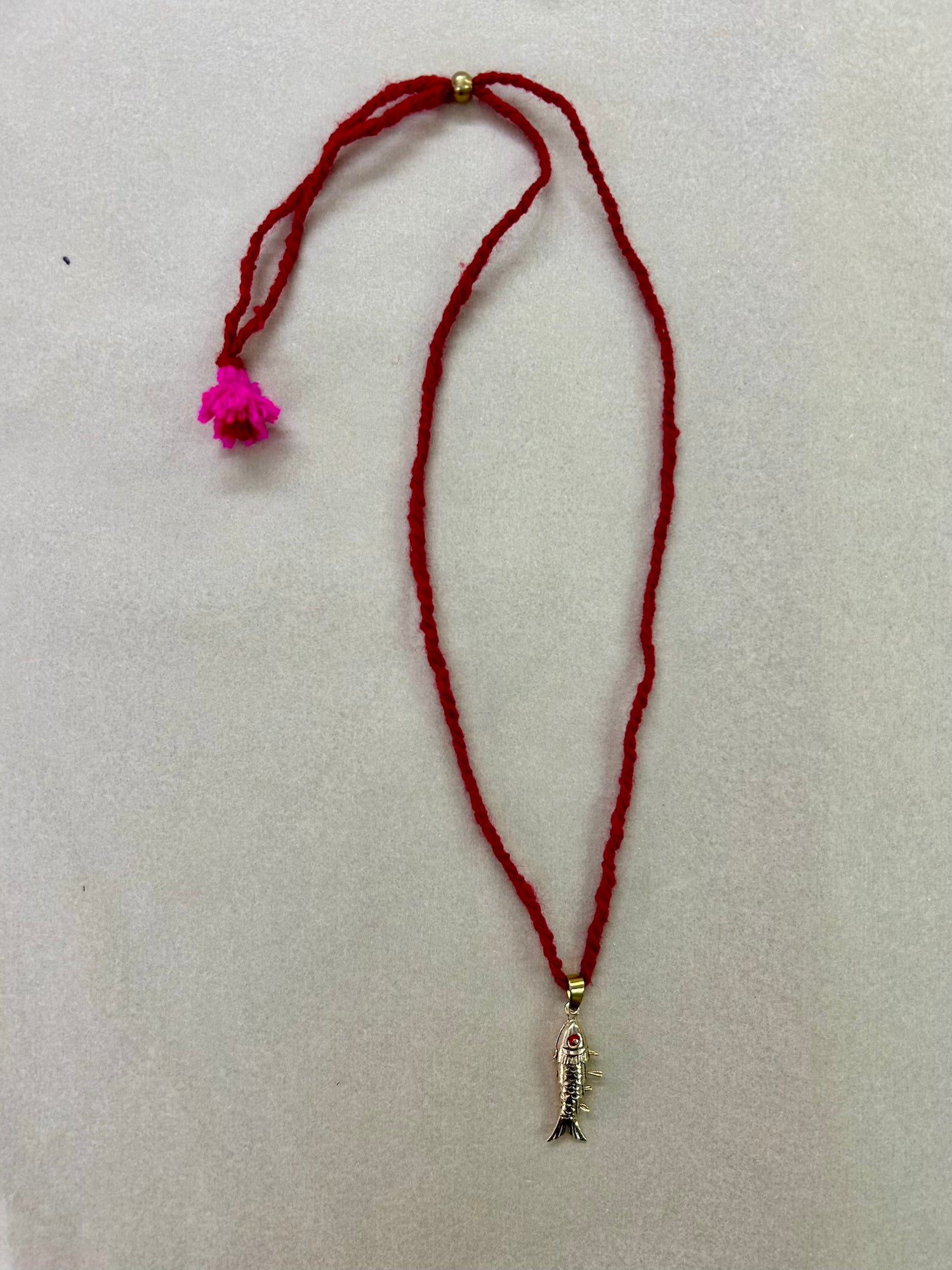 Red Thread Fish Necklace