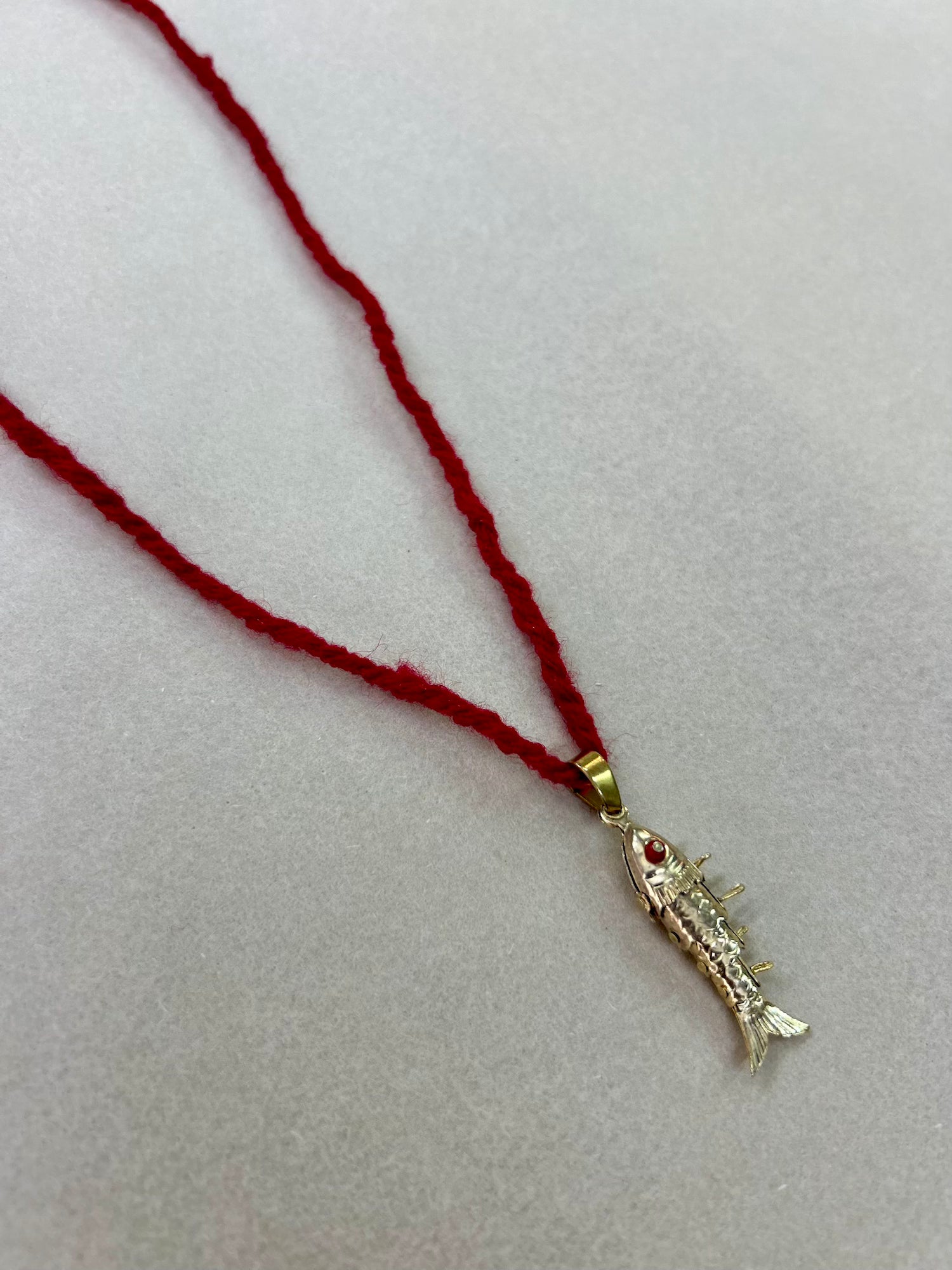 Red Thread Fish Necklace