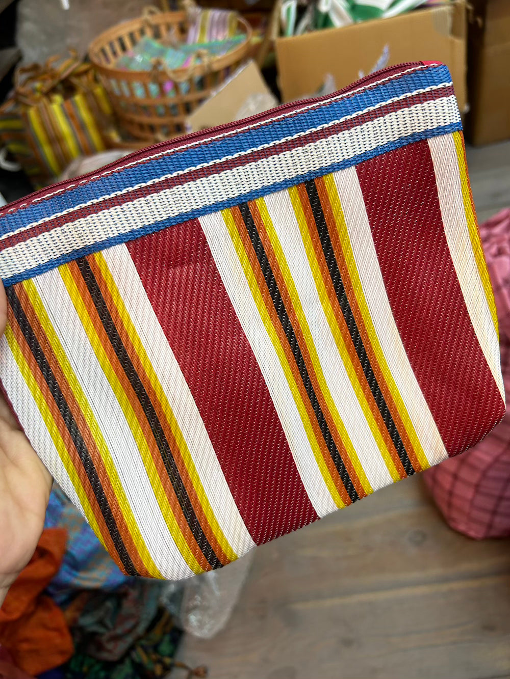 New Striped Pouch