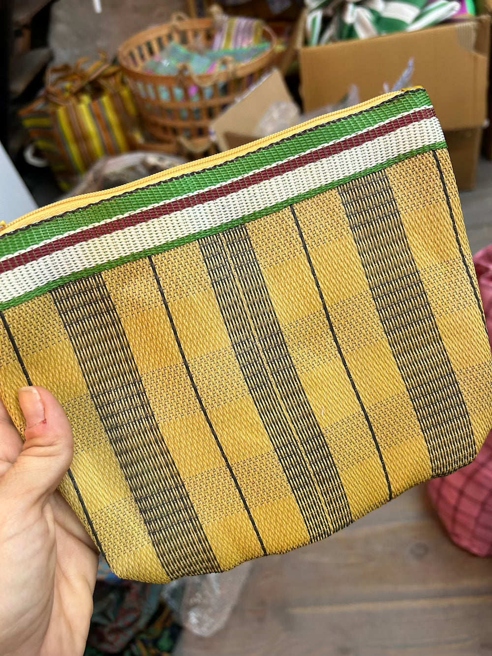 New Striped Pouch