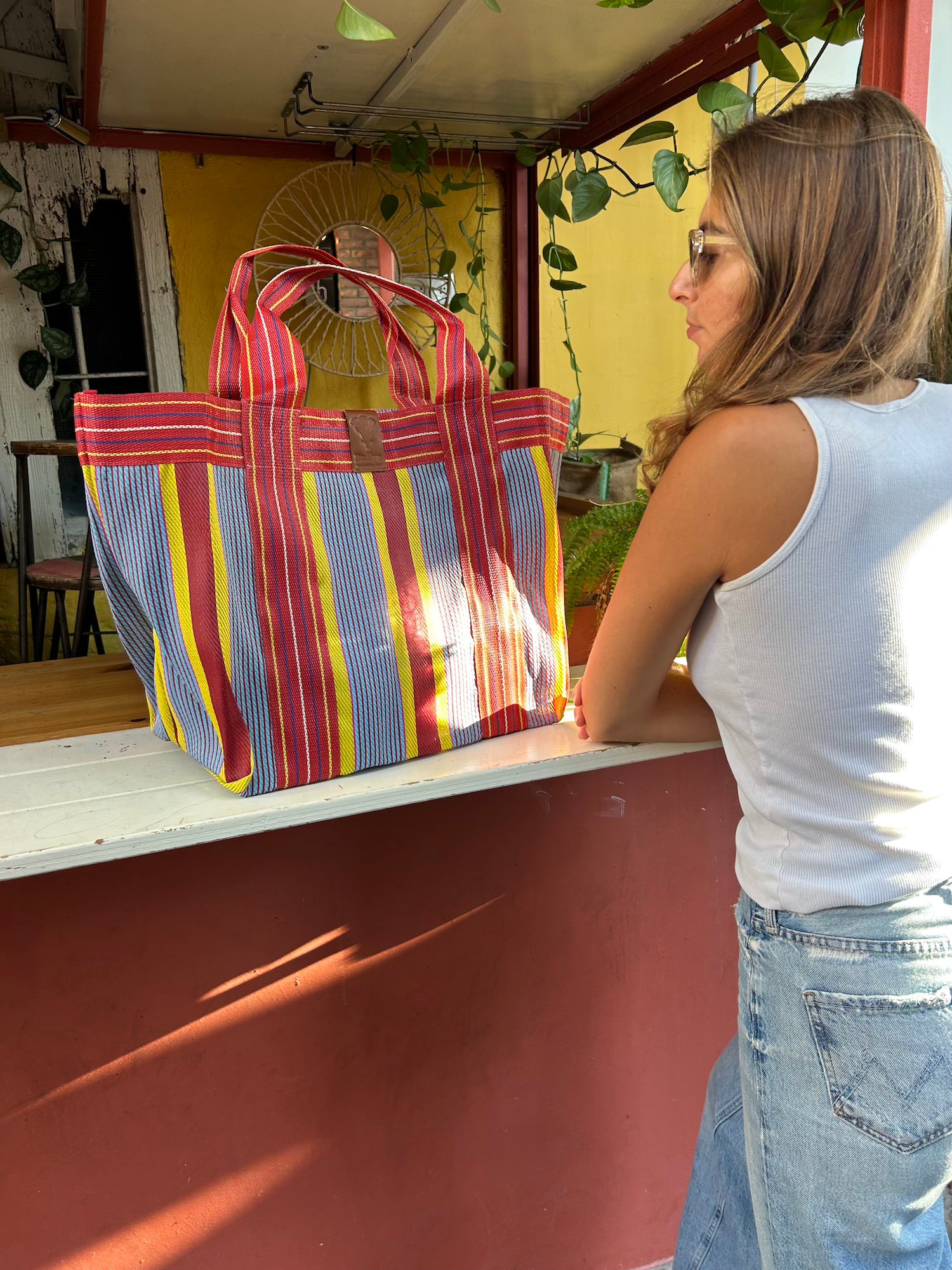 Medium Striped Bag