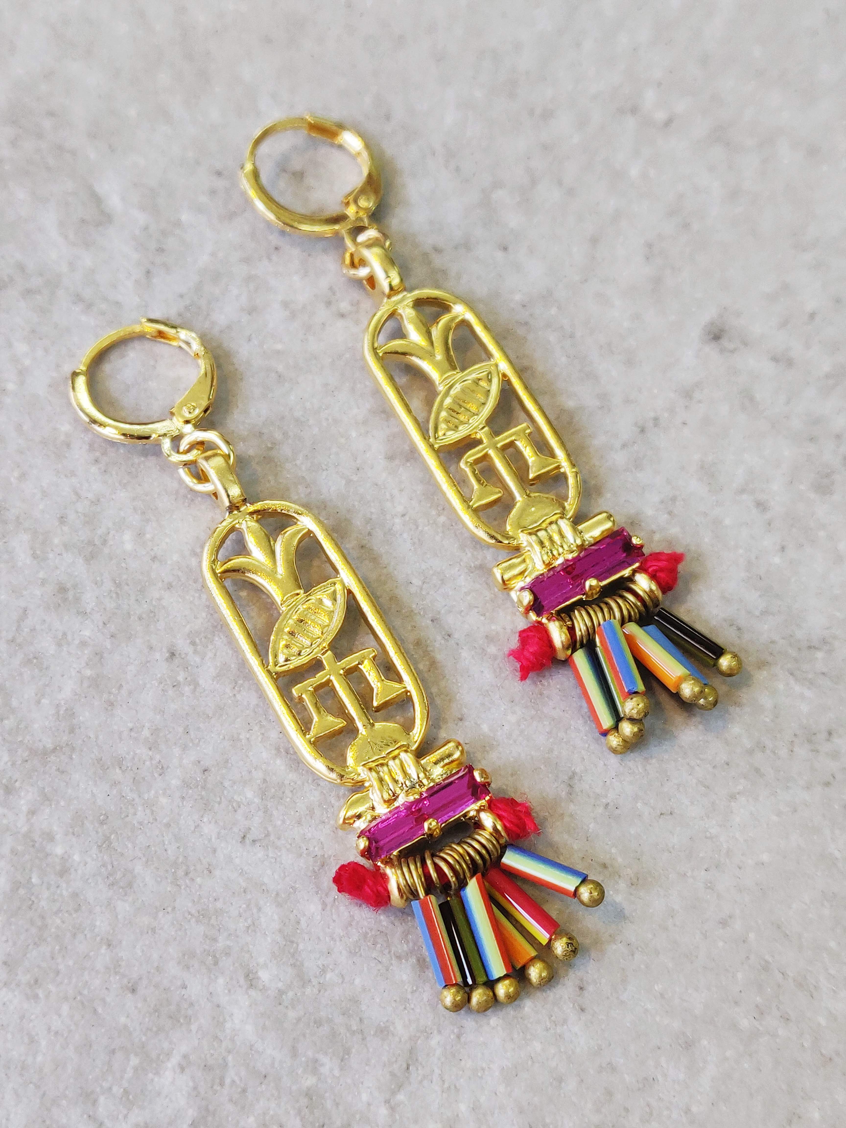 Cartouche earrings on sale